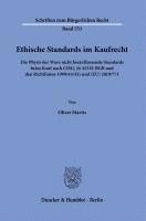 bokomslag Ethische Standards im Kaufrecht.