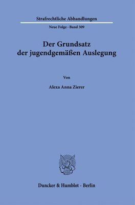 bokomslag Der Grundsatz der jugendgemäßen Auslegung.