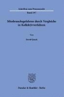 bokomslag Missbrauchsgefahren Durch Vergleiche in Kollektivverfahren