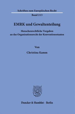 bokomslag EMRK und Gewaltenteilung.