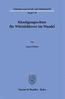 bokomslag Kundigungsschutz Fur Whistleblower Im Wandel