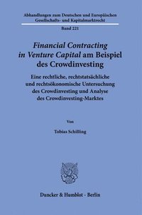 bokomslag >Financial Contracting in Venture Capital< am Beispiel des Crowdinvesting.