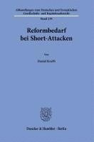 bokomslag Reformbedarf Bei Short-Attacken