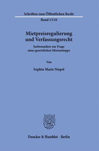 bokomslag Mietpreisregulierung und Verfassungsrecht.