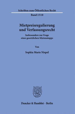 bokomslag Mietpreisregulierung und Verfassungsrecht.