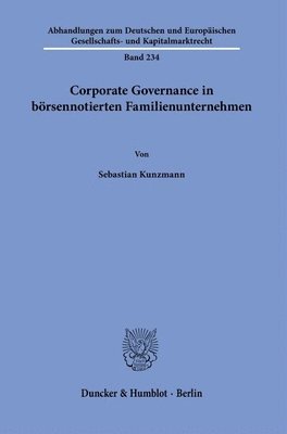 Corporate Governance in Borsennotierten Familienunternehmen 1