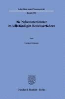 bokomslag Die Nebenintervention im selbständigen Beweisverfahren.