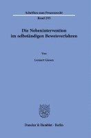 Die Nebenintervention im selbständigen Beweisverfahren. 1