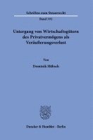 bokomslag Untergang Von Wirtschaftsgutern Des Privatvermogens ALS Verausserungsverlust