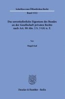 bokomslag Das Unverausserliche Eigentum Des Bundes an Der Gesellschaft Privaten Rechts Nach Art. 90 Abs. 2 S. 3 Gg N.F