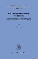 bokomslag Die Entscheidungsfindung von Richtern