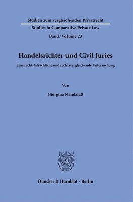 bokomslag Handelsrichter und Civil Juries