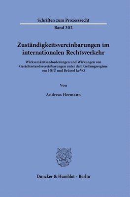 bokomslag Zuständigkeitsvereinbarungen im internationalen Rechtsverkehr