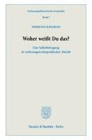 bokomslag Woher Weisst Du Das?: Eine Selbstbefragung in Verfassungsrechtspraktischer Absicht.