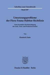 bokomslag Umsetzungsprobleme der Flora-Fauna-Habitat-Richtlinie