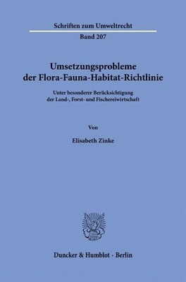bokomslag Umsetzungsprobleme der Flora-Fauna-Habitat-Richtlinie