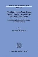 bokomslag Die Governance-Verordnung der EU für die Energieunion und den Klimaschutz