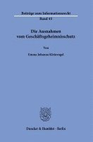 Die Ausnahmen vom Geschäftsgeheimnisschutz 1