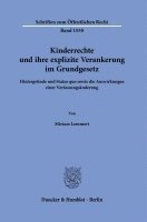 bokomslag Kinderrechte und ihre explizite Verankerung im Grundgesetz