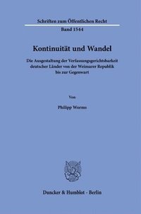 bokomslag Kontinuität und Wandel