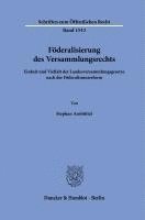 bokomslag Foderalisierung Des Versammlungsrechts: Einheit Und Vielfalt Der Landesversammlungsgesetze Nach Der Foderalismusreform