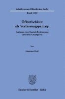 bokomslag Öffentlichkeit als Verfassungsprinzip