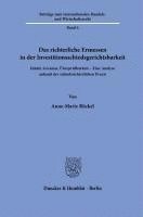 bokomslag Das richterliche Ermessen in der Investitionsschiedsgerichtsbarkeit