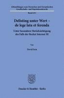 bokomslag Delisting unter Wert - de lege lata et ferenda