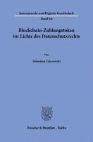 bokomslag Blockchain-Zahlungstoken im Lichte des Datenschutzrechts