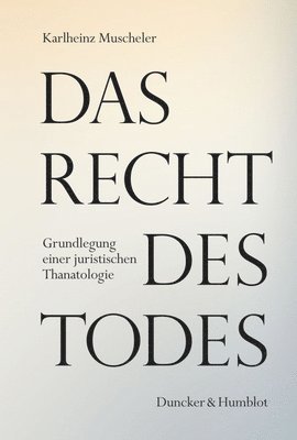 bokomslag Das Recht des Todes