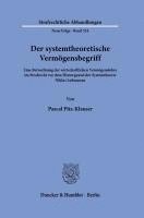 bokomslag Der systemtheoretische Vermögensbegriff