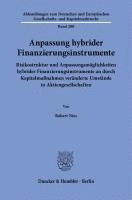 bokomslag Anpassung hybrider Finanzierungsinstrumente
