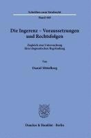 bokomslag Die Ingerenz - Voraussetzungen und Rechtsfolgen