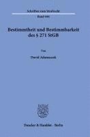 bokomslag Bestimmtheit und Bestimmbarkeit des § 271 StGB