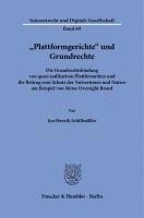 'Plattformgerichte' und Grundrechte 1