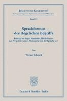 bokomslag Sprachformen des Hegelschen Begriffs