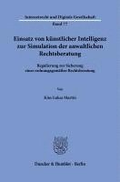 bokomslag Einsatz von künstlicher Intelligenz zur Simulation der anwaltlichen Rechtsberatung
