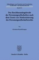 bokomslag Das Beschlussmängelrecht der Personengesellschaften nach dem Gesetz zur Modernisierung des Personengesellschaftsrechts
