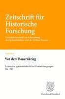 Christoph Mauntel, Thomas Roth, Gerrit Jasper Schenk - Vor dem Bauernkrieg, Häftad
