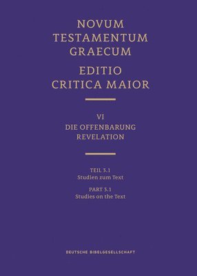bokomslag ECM VI/3.1. Offenbarung. Studien zum Text