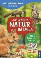 bokomslag Lesen lernen mit Naturrätseln, Bücherhelden 2. Klasse, Tiere und Pflanzen im Wald