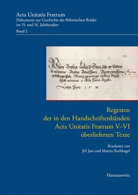 bokomslag Regesten Der in Den Handschriftenbanden ACTA Unitatis Fratrum V-VI Uberlieferten Texte