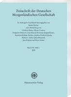 bokomslag Zeitschrift der Deutschen Morgenländischen Gesellschaft 175 (2025) 1