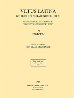 bokomslag Vetus Latina - Iudicum: Iudic 1,1 - Ende