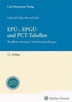 bokomslag EPÜ-, EPGÜ- und PCT-Tabellen