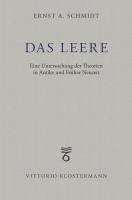 bokomslag Das Leere: Eine Untersuchung Der Theorien in Antike Und Fruher Neuzeit