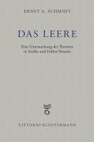 Das Leere: Eine Untersuchung Der Theorien in Antike Und Fruher Neuzeit 1