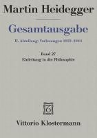 bokomslag Gesamtausgabe Abt. 2 Vorlesungen Bd. 27. Einleitung in die Philosophie