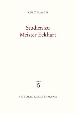 bokomslag Studien Zu Meister Eckhart