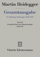 bokomslag Gesamtausgabe Abt. 2 Vorlesungen Bd. 58. Grundprobleme der Phänomenologie